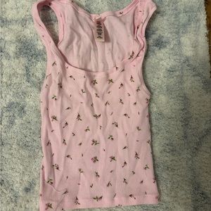Skims Cotton Rib Tank Top Pink Rosebud Limited Edition